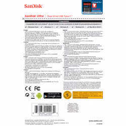 SanDisk Ultra Dual Drive lecteur USB flash 16 Go USB Type-A / USB Type-C 3.2 Gen 1 (3.1 Gen 1) Noir, Argent - Vue supplémentaire 9